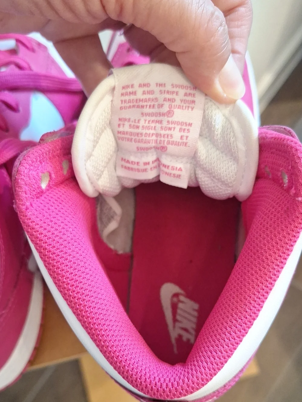 Nike Dunk High Prime Pink & White Combo Sneakers Women's Size 9